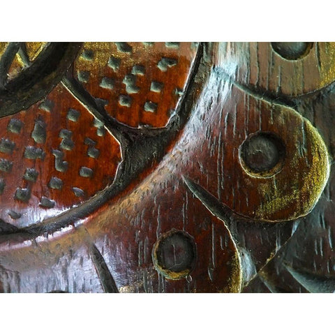 Wood Carving II Gold Ornate Wood Framed Art Print with Double Matting by Grayscale