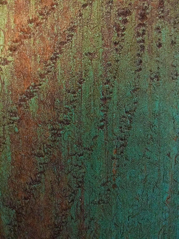 Painted Wood Panel III Black Ornate Wood Framed Art Print with Double Matting by Grayscale