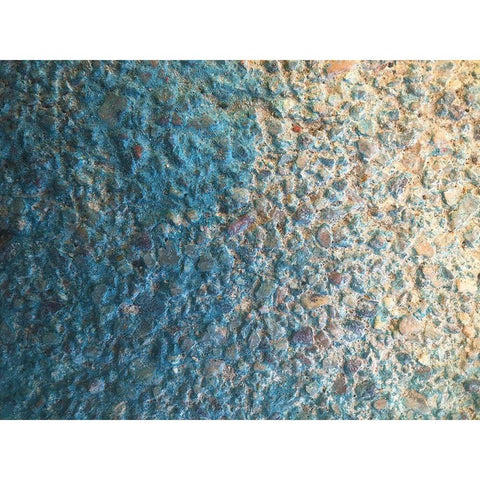 Turquoise Aggregate III White Modern Wood Framed Art Print by Grayscale