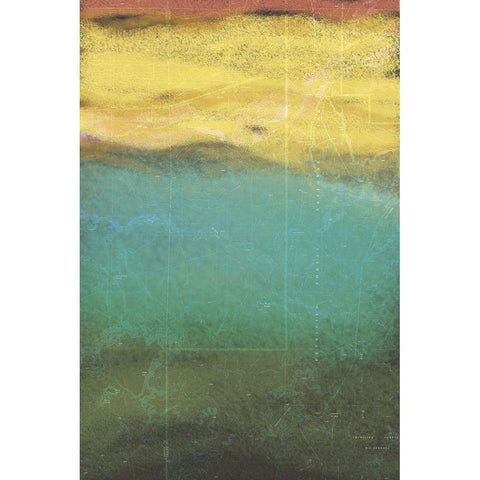 Petrified Map I White Modern Wood Framed Art Print by Grayscale