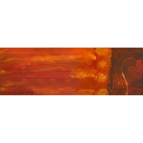Scroll Painting I Black Modern Wood Framed Art Print with Double Matting by Grayscale