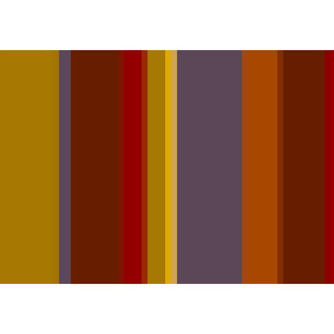 Warm Stripes III Gold Ornate Wood Framed Art Print with Double Matting by Grayscale