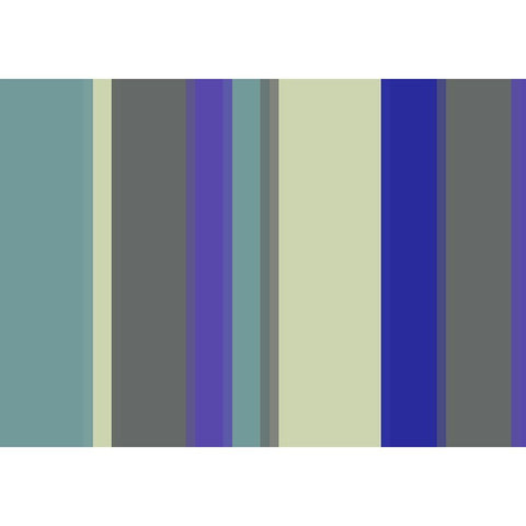 Cool Stripes III Gold Ornate Wood Framed Art Print with Double Matting by Grayscale