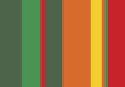 Warm Stripes VII White Modern Wood Framed Art Print with Double Matting by Grayscale