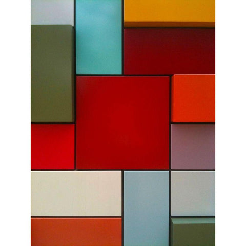 Block Wall I White Modern Wood Framed Art Print by Grayscale