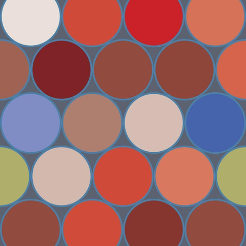 Bright Circles I White Modern Wood Framed Art Print with Double Matting by Grayscale