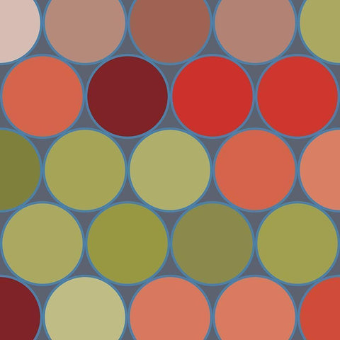 Bright Circles II Black Modern Wood Framed Art Print with Double Matting by Grayscale