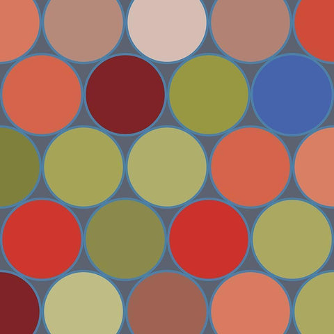 Bright Circles IV White Modern Wood Framed Art Print with Double Matting by Grayscale