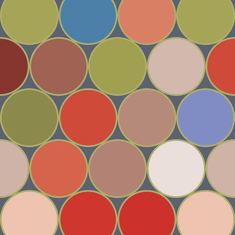 Bright Circles VIII White Modern Wood Framed Art Print with Double Matting by Grayscale