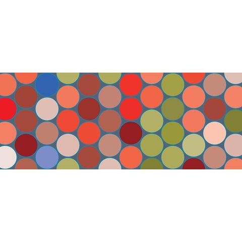 Bright Circles XI Black Modern Wood Framed Art Print with Double Matting by Grayscale