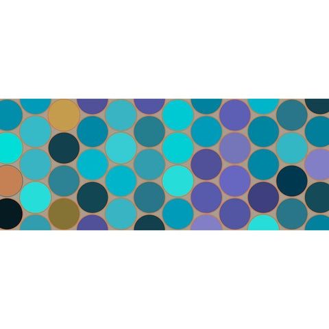 Cool Circles VI Black Modern Wood Framed Art Print with Double Matting by Grayscale