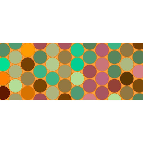 Green Circles I White Modern Wood Framed Art Print by Grayscale