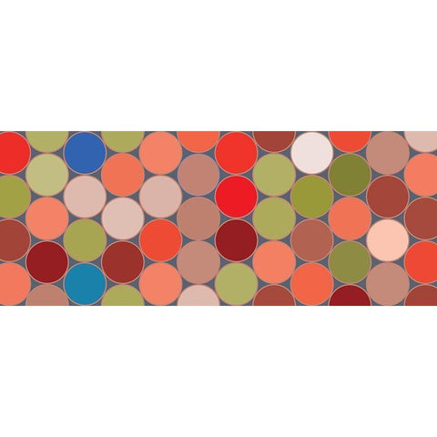 Bright Circles XII Black Modern Wood Framed Art Print with Double Matting by Grayscale