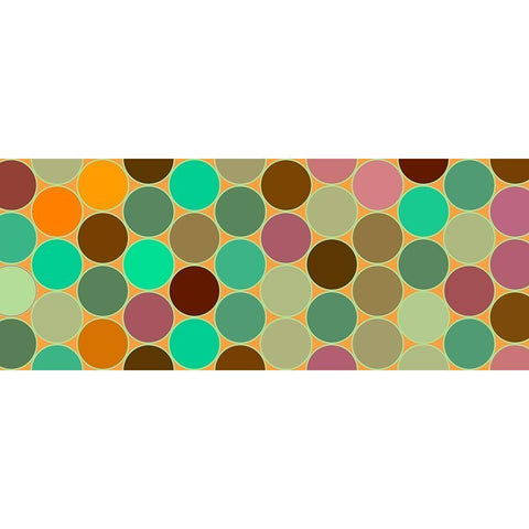 Green Circles II Gold Ornate Wood Framed Art Print with Double Matting by Grayscale