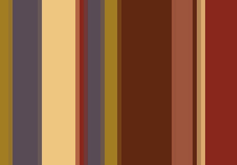 Warm Stripes IX White Modern Wood Framed Art Print with Double Matting by Grayscale