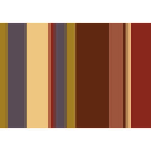 Warm Stripes IX Gold Ornate Wood Framed Art Print with Double Matting by Grayscale