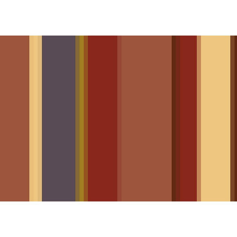Warm Stripes X Gold Ornate Wood Framed Art Print with Double Matting by Grayscale