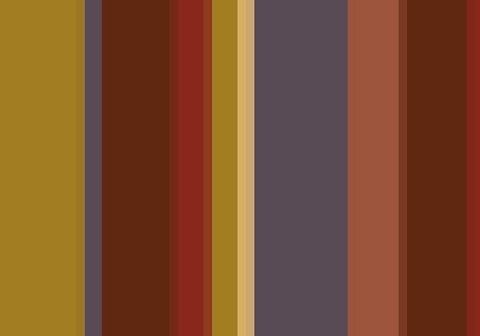 Warm Stripes XI White Modern Wood Framed Art Print with Double Matting by Grayscale
