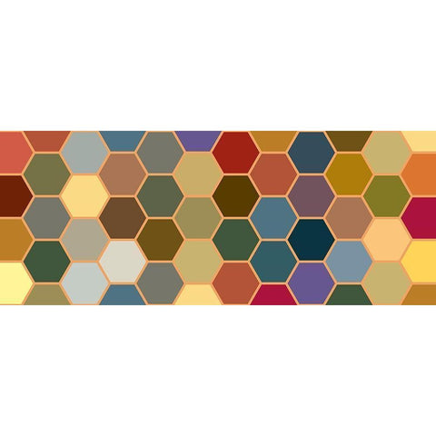 Bright Hive XXI Gold Ornate Wood Framed Art Print with Double Matting by Grayscale