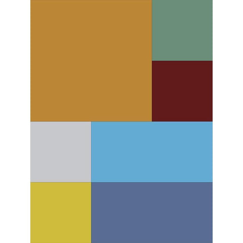 Bright Blocks III White Modern Wood Framed Art Print by Grayscale