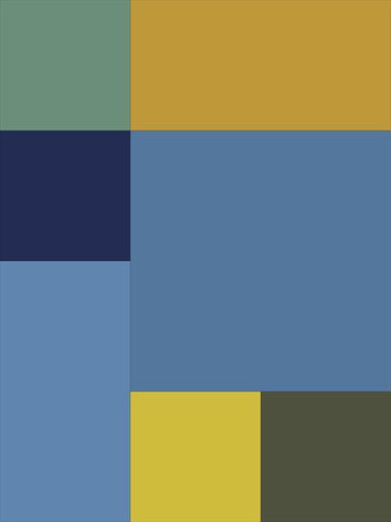 Bright Blocks IV White Modern Wood Framed Art Print with Double Matting by Grayscale