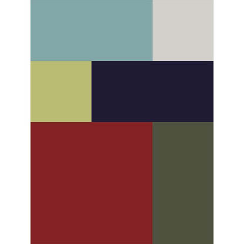 Bright Blocks VII White Modern Wood Framed Art Print by Grayscale
