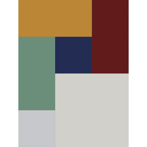 Bright Blocks X White Modern Wood Framed Art Print by Grayscale