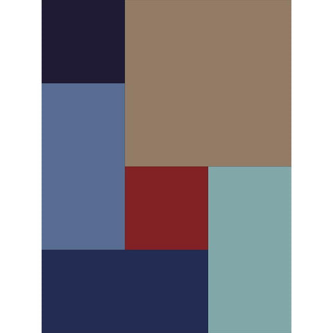 Bright Blocks XI White Modern Wood Framed Art Print by Grayscale