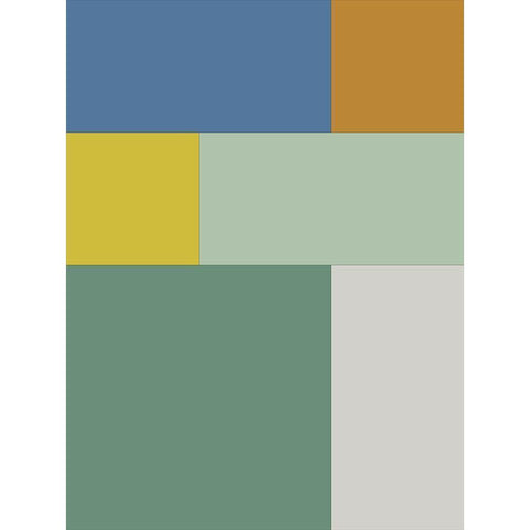 Bright Blocks XII White Modern Wood Framed Art Print by Grayscale