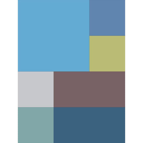 Bright Blocks XIII White Modern Wood Framed Art Print by Grayscale