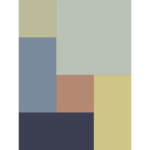 Soft Blocks I White Modern Wood Framed Art Print by Grayscale
