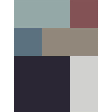 Soft Blocks II White Modern Wood Framed Art Print by Grayscale