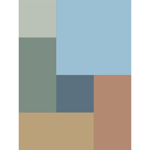 Soft Blocks VI White Modern Wood Framed Art Print by Grayscale