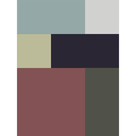 Soft Blocks VII White Modern Wood Framed Art Print by Grayscale