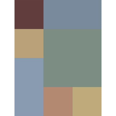Soft Blocks IX Gold Ornate Wood Framed Art Print with Double Matting by Grayscale
