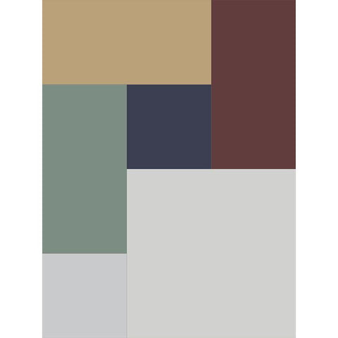 Soft Blocks X White Modern Wood Framed Art Print by Grayscale
