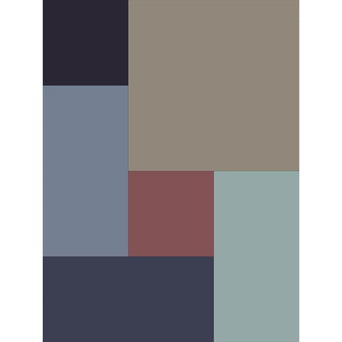 Soft Blocks XI Black Modern Wood Framed Art Print with Double Matting by Grayscale