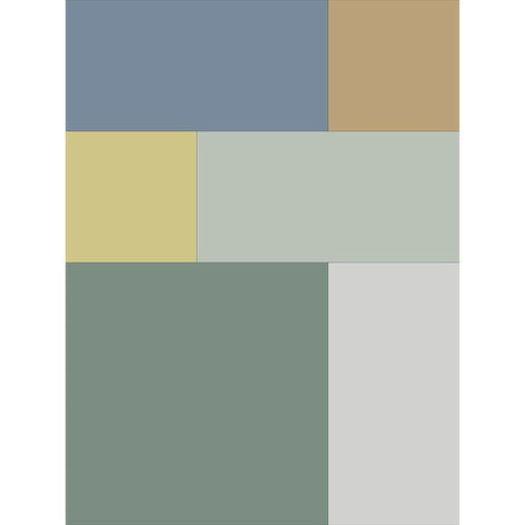 Soft Blocks XII Black Modern Wood Framed Art Print with Double Matting by Grayscale