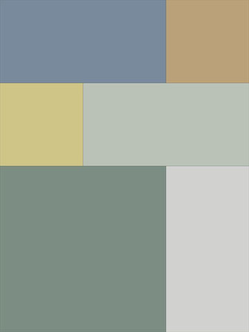 Soft Blocks XII White Modern Wood Framed Art Print with Double Matting by Grayscale