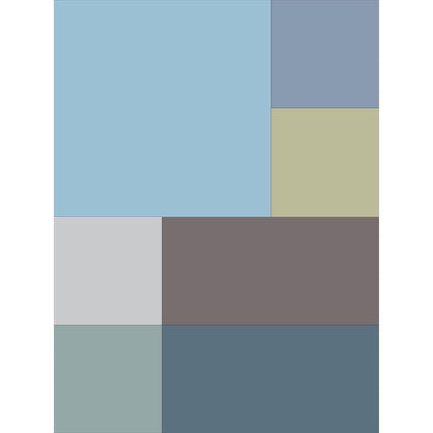 Soft Blocks XIII Gold Ornate Wood Framed Art Print with Double Matting by Grayscale