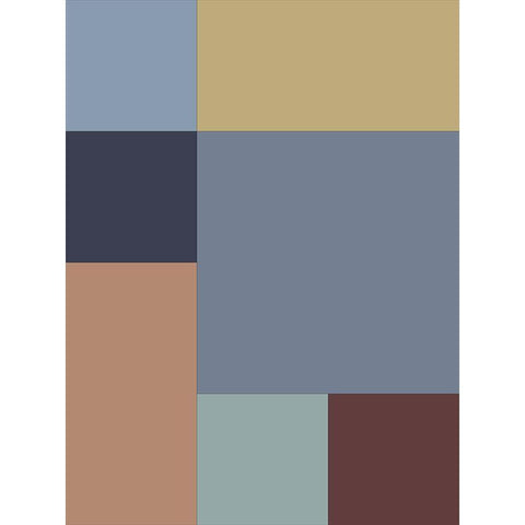 Soft Blocks XIV White Modern Wood Framed Art Print by Grayscale
