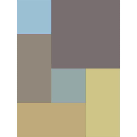 Soft Blocks XVI Gold Ornate Wood Framed Art Print with Double Matting by Grayscale