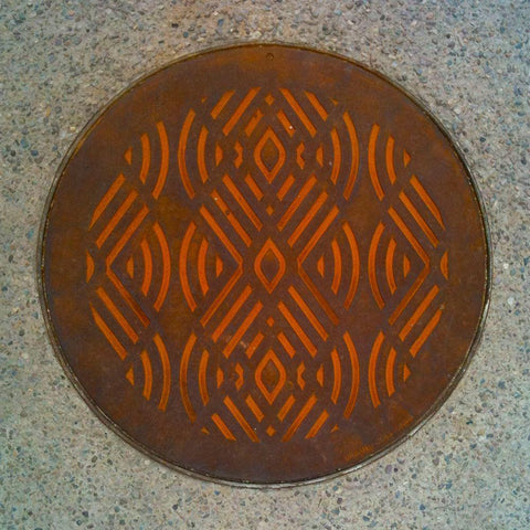 Rust Cover I Black Ornate Wood Framed Art Print with Double Matting by Grayscale