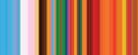 Bright Pinstripes III White Modern Wood Framed Art Print with Double Matting by Grayscale