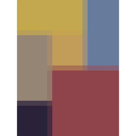 Pixel Blocks II Gold Ornate Wood Framed Art Print with Double Matting by Grayscale