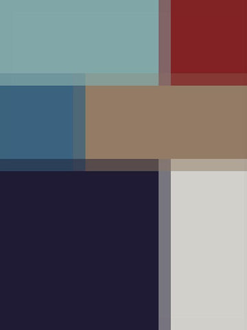 Pixel Blocks IV White Modern Wood Framed Art Print with Double Matting by Grayscale