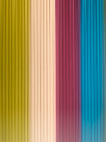 Fabric Pinstripes II White Modern Wood Framed Art Print with Double Matting by Grayscale