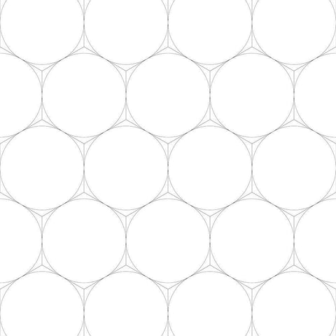 Isometric Hive I White Modern Wood Framed Art Print with Double Matting by Grayscale