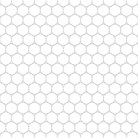 Small Isometric Hive I White Modern Wood Framed Art Print with Double Matting by Grayscale