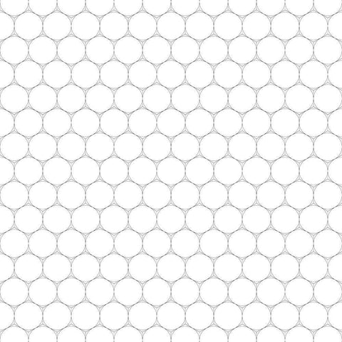 Small Isometric Hive I Black Modern Wood Framed Art Print with Double Matting by Grayscale